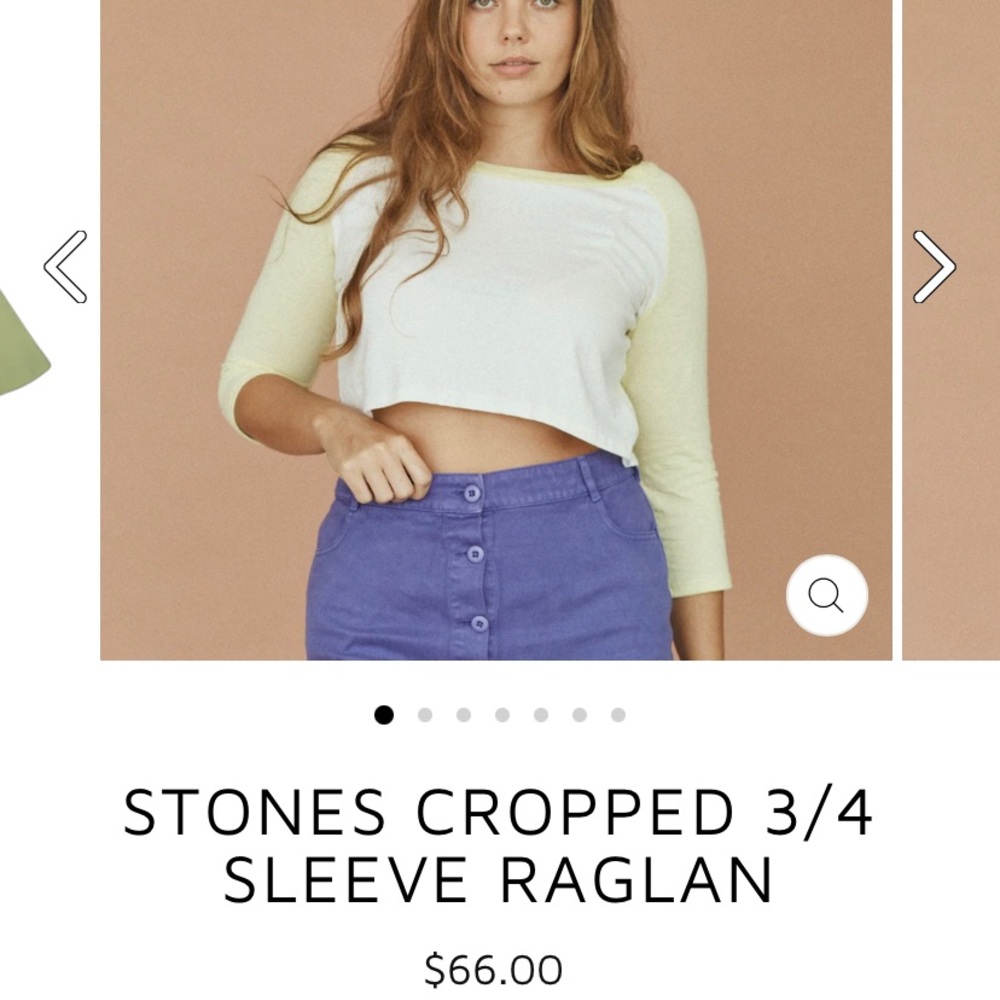 Jungmaven Stones Cropped 3/4 Sleeve Raglan